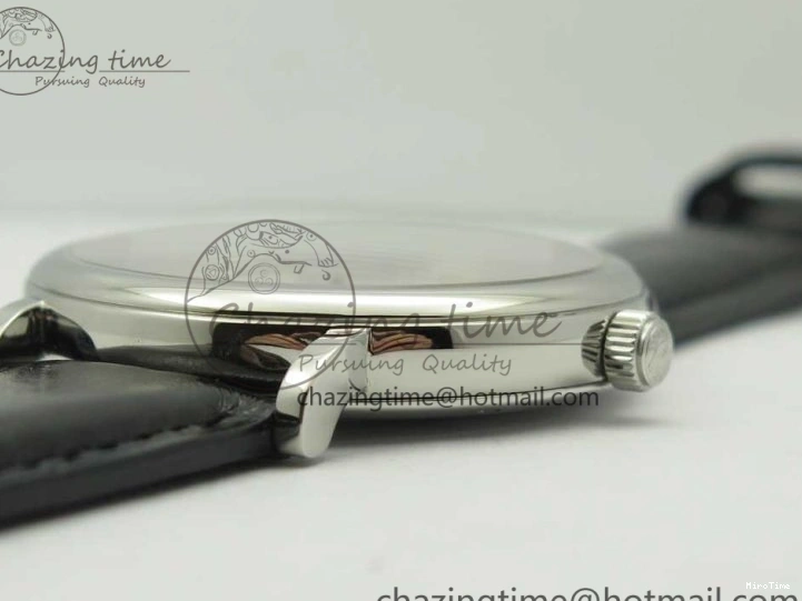 MIROTIME 0419 Portofino Automatic SS FKF 1:1 Best Edition White Dial SS Markers on Black Leather Strap A QuickDry 7138